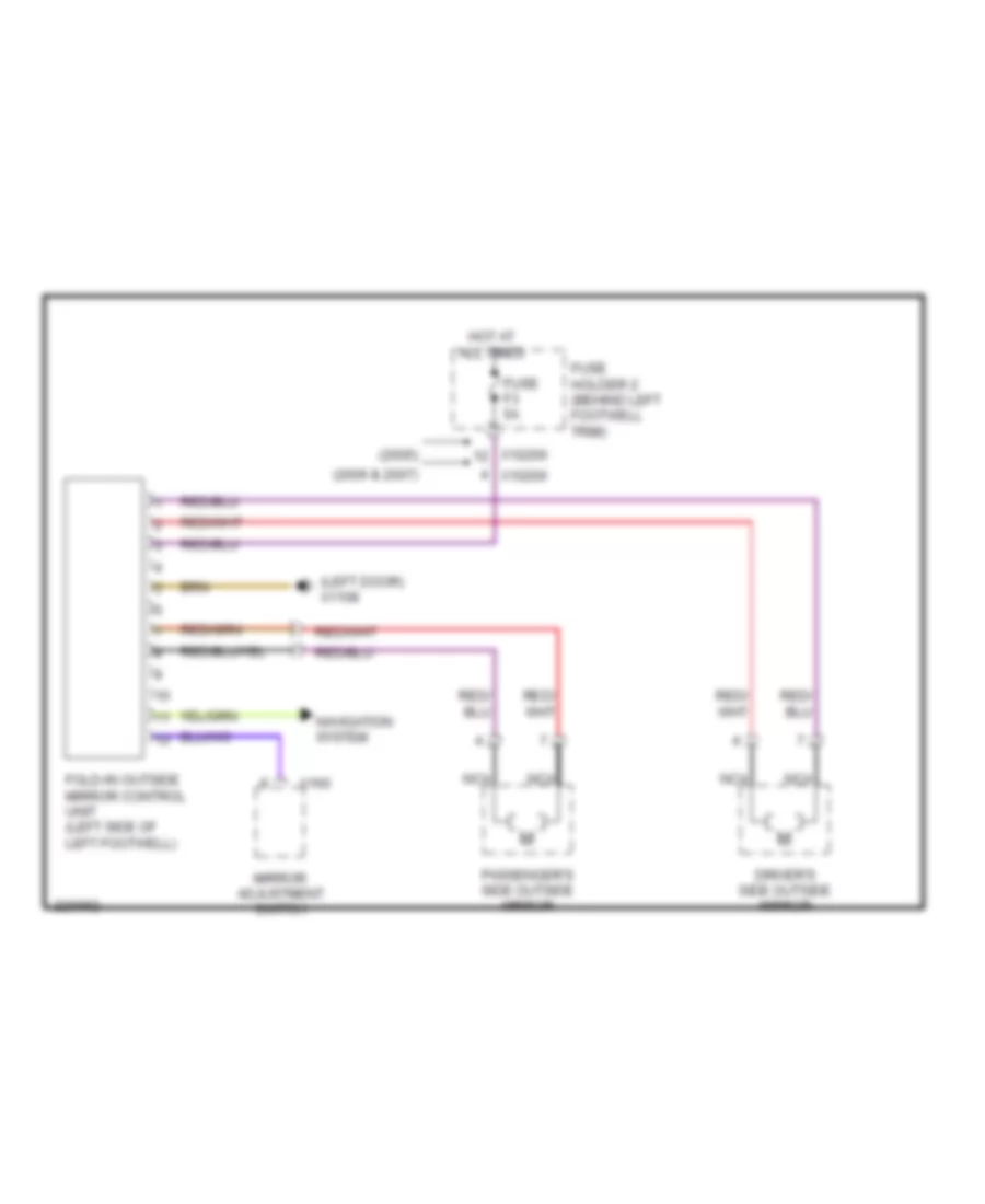 Fold-back Mirrors Wiring Diagram for MINI Cooper S 2006