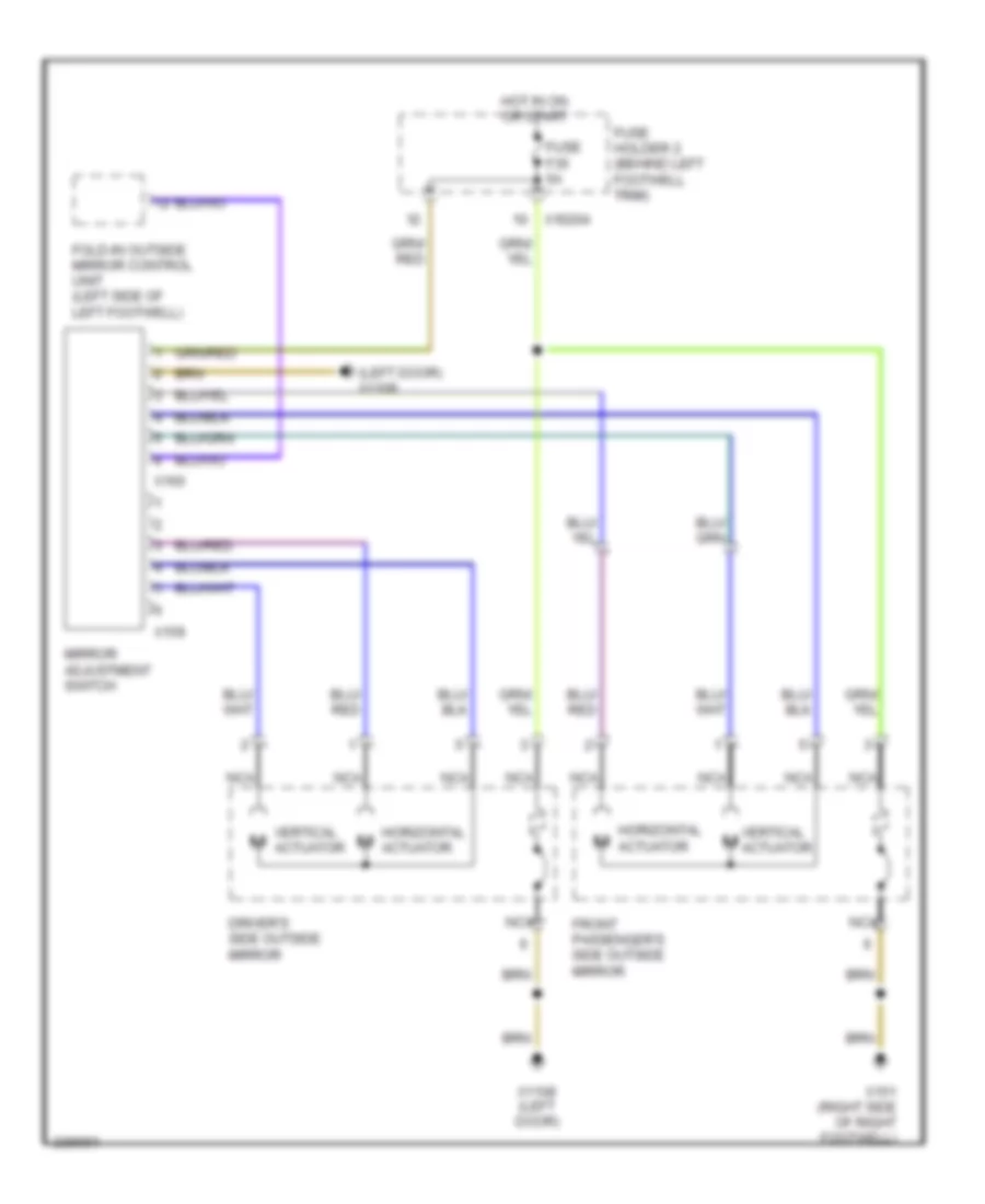 Power Mirror Wiring Diagram for MINI Cooper S 2006