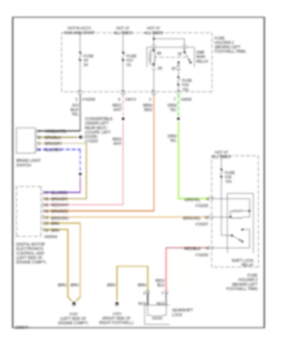 Shift Interlock Wiring Diagram for MINI Cooper S 2006