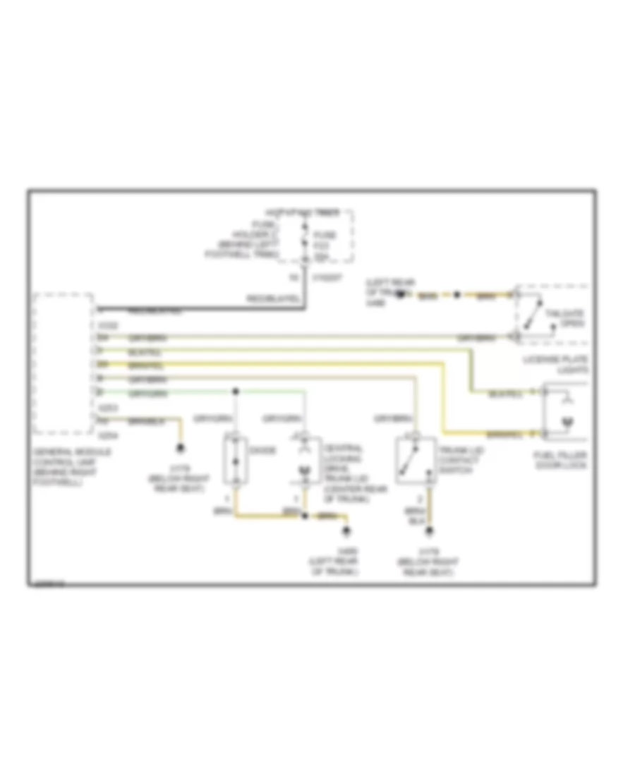 Trunk Tailgate Fuel Door Wiring Diagram Convertible for MINI Cooper S 2006