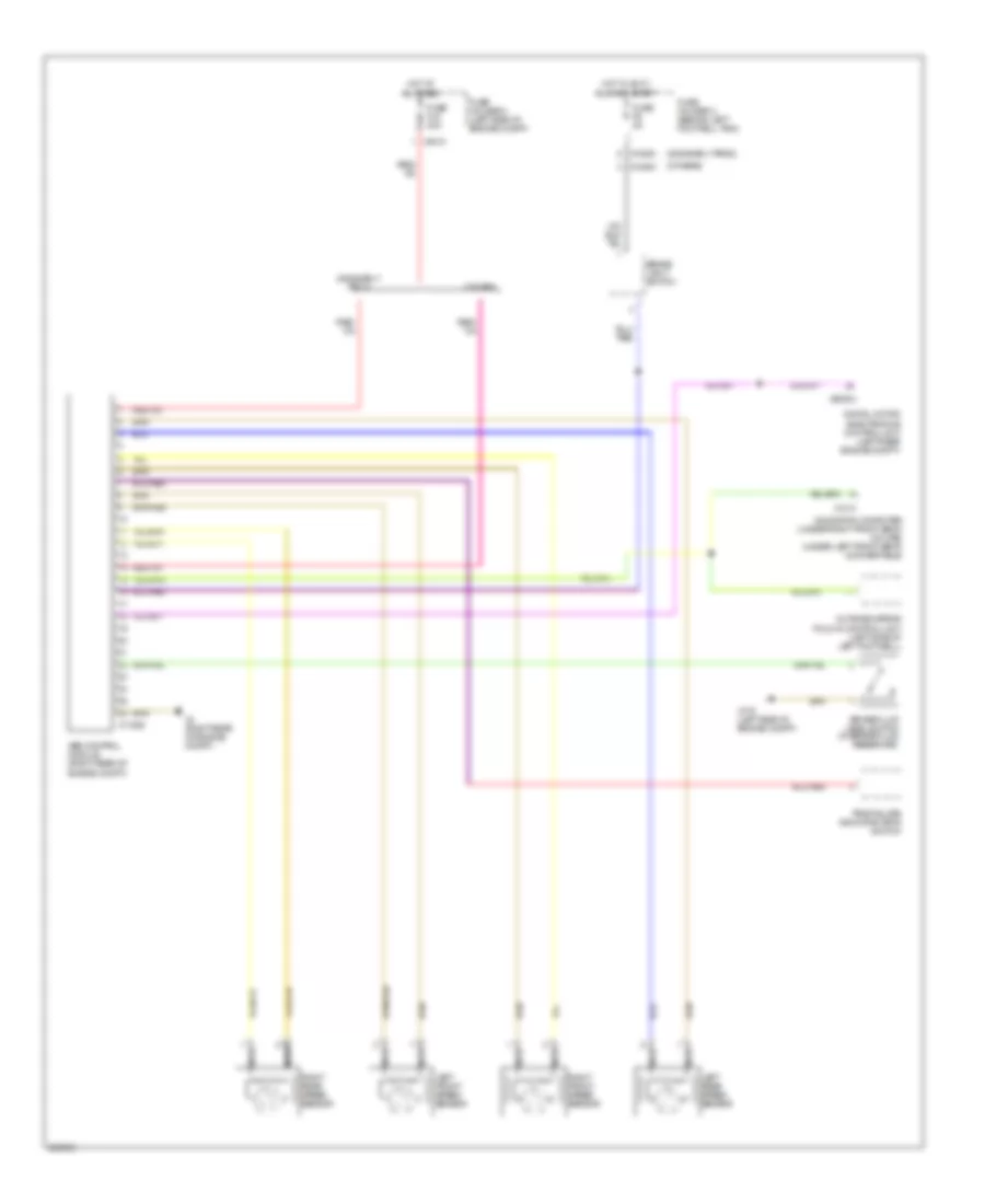 Anti-lock Brakes Wiring Diagram, without Traction Control  without Dynamic Stability Control for MINI Cooper S 2007