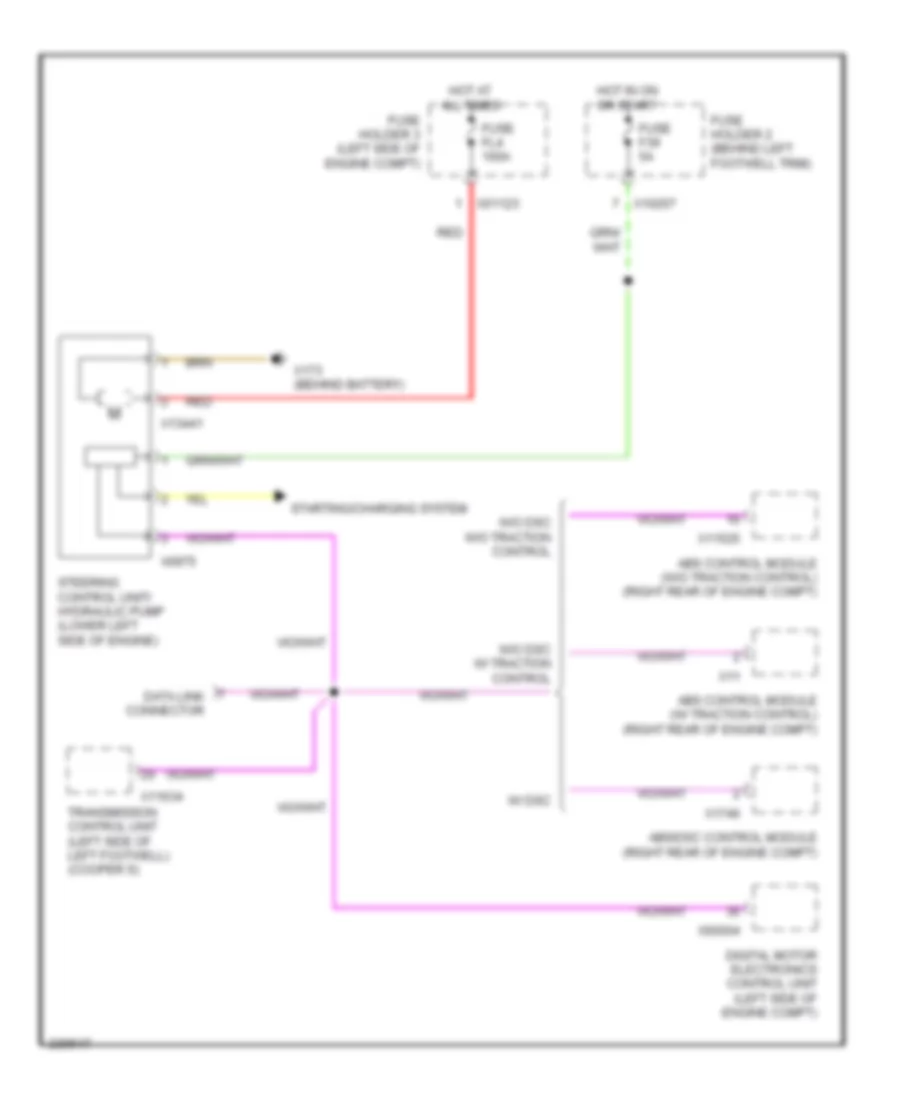 Electronic Power Steering Wiring Diagram for MINI Cooper S 2007