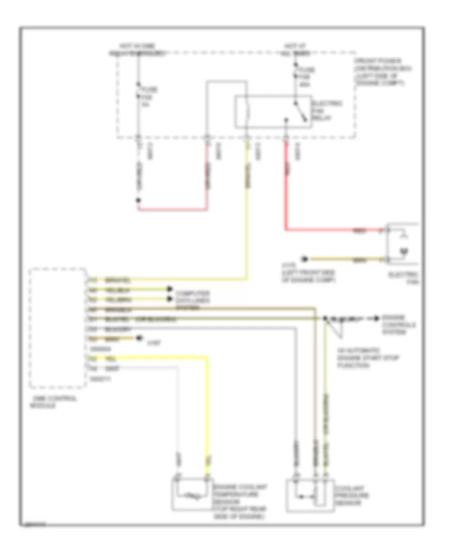 Cooling Fan Wiring Diagram Except Convertible for MINI Cooper 2008
