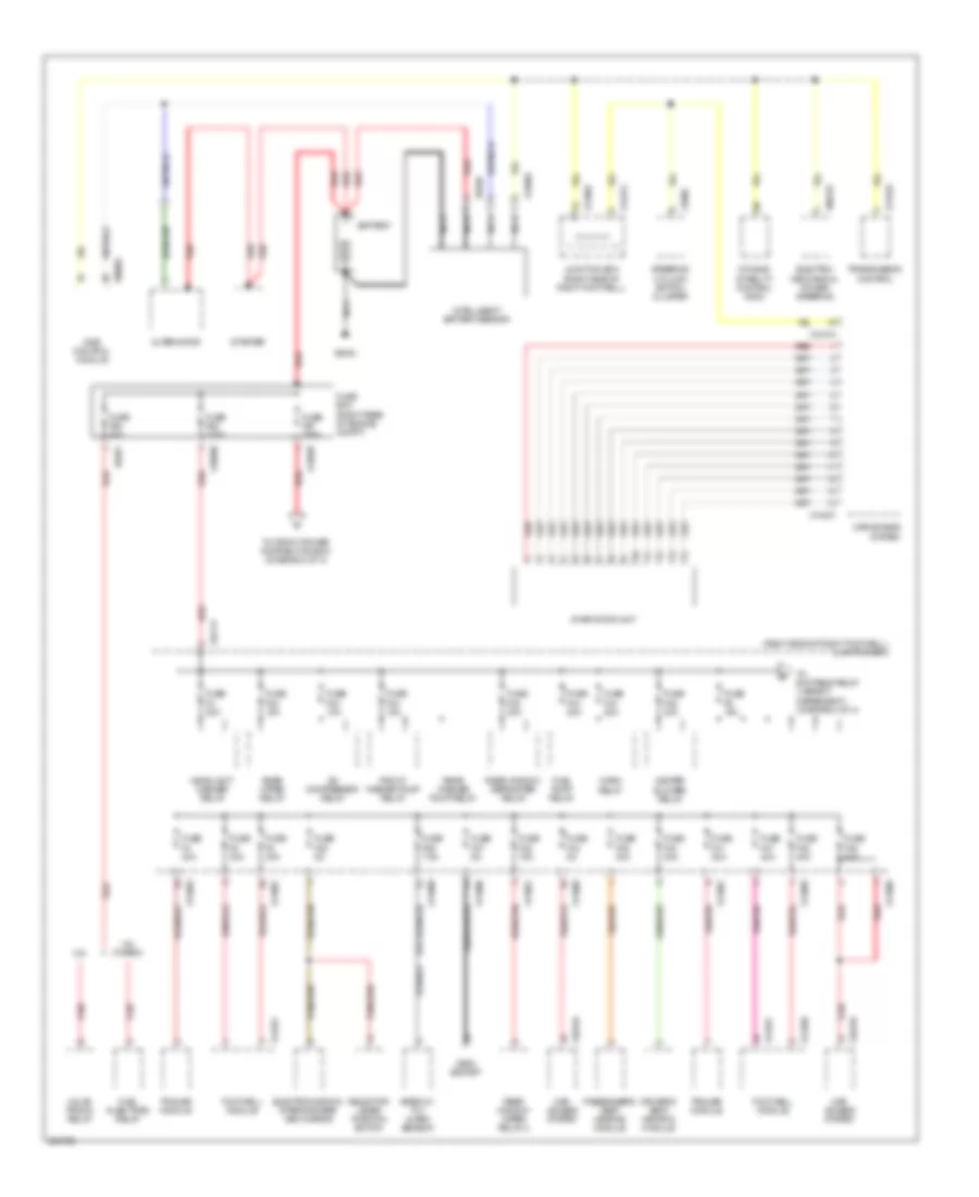 Power Distribution Wiring Diagram Except Convertible 1 of 3 for MINI Cooper 2008