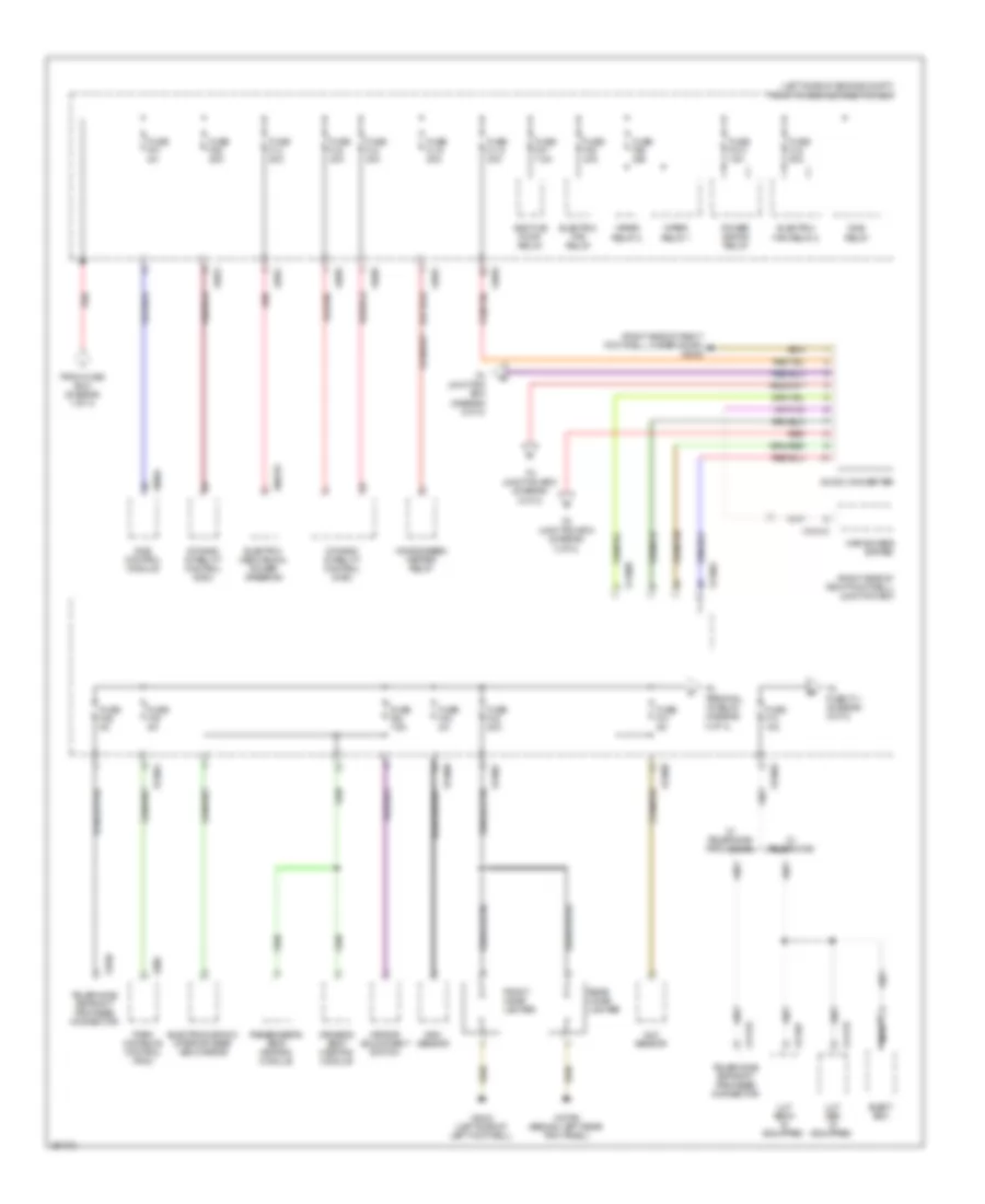 Power Distribution Wiring Diagram, Except Convertible (2 of 3) for MINI Cooper 2008