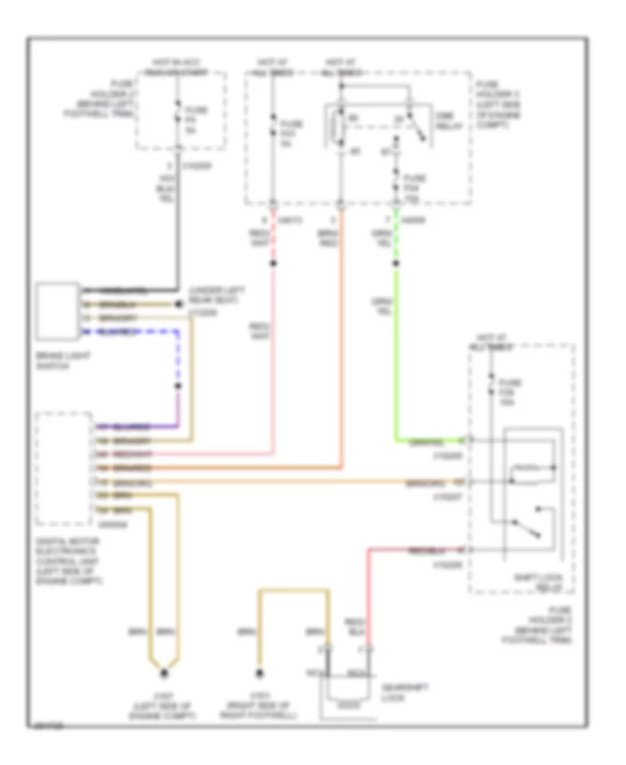 Shift Interlock Wiring Diagram Convertible for MINI Cooper 2008