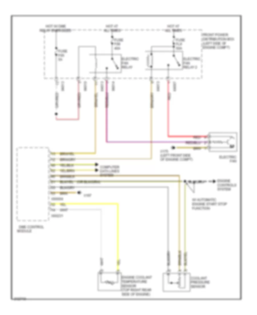 1.6L Turbo, Cooling Fan Wiring Diagram for MINI Cooper 2009