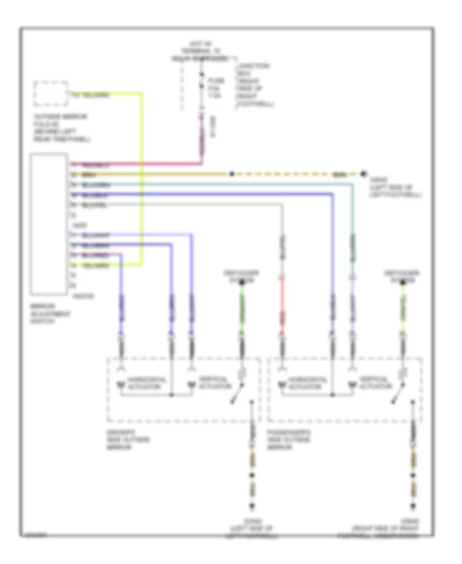 Power Mirror Wiring Diagram for MINI Cooper 2009