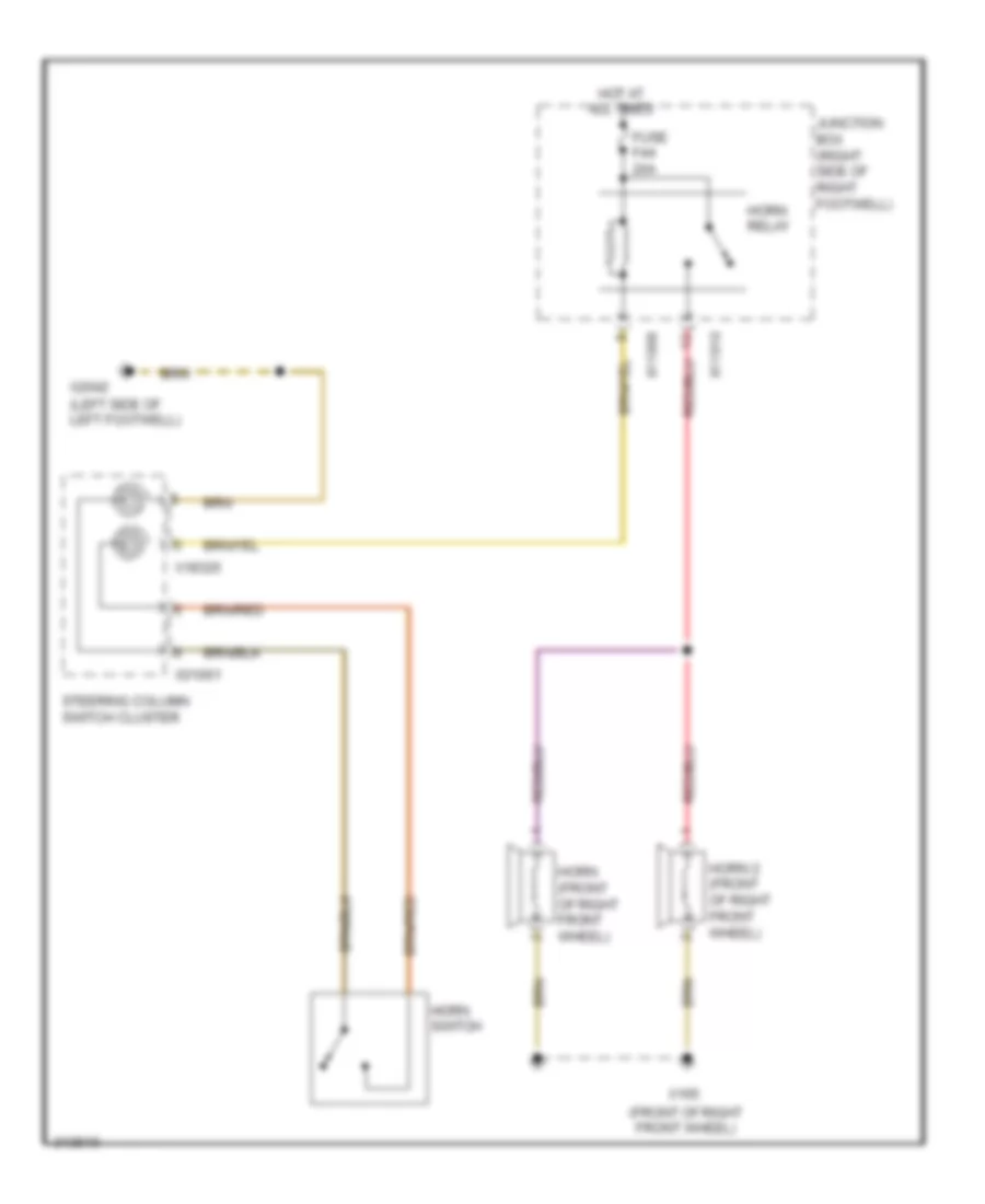 Horn Wiring Diagram for MINI Cooper Clubman 2009