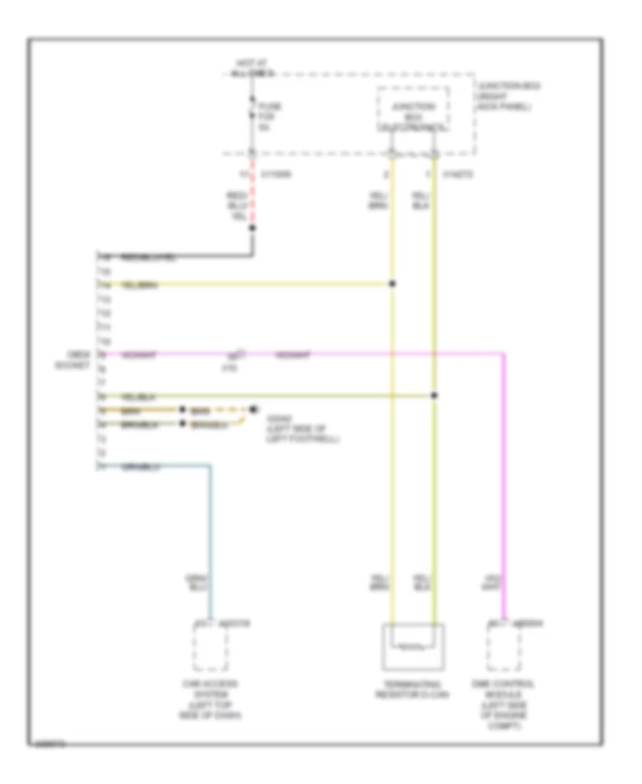 Data Link Connector Wiring Diagram for MINI Cooper 2010