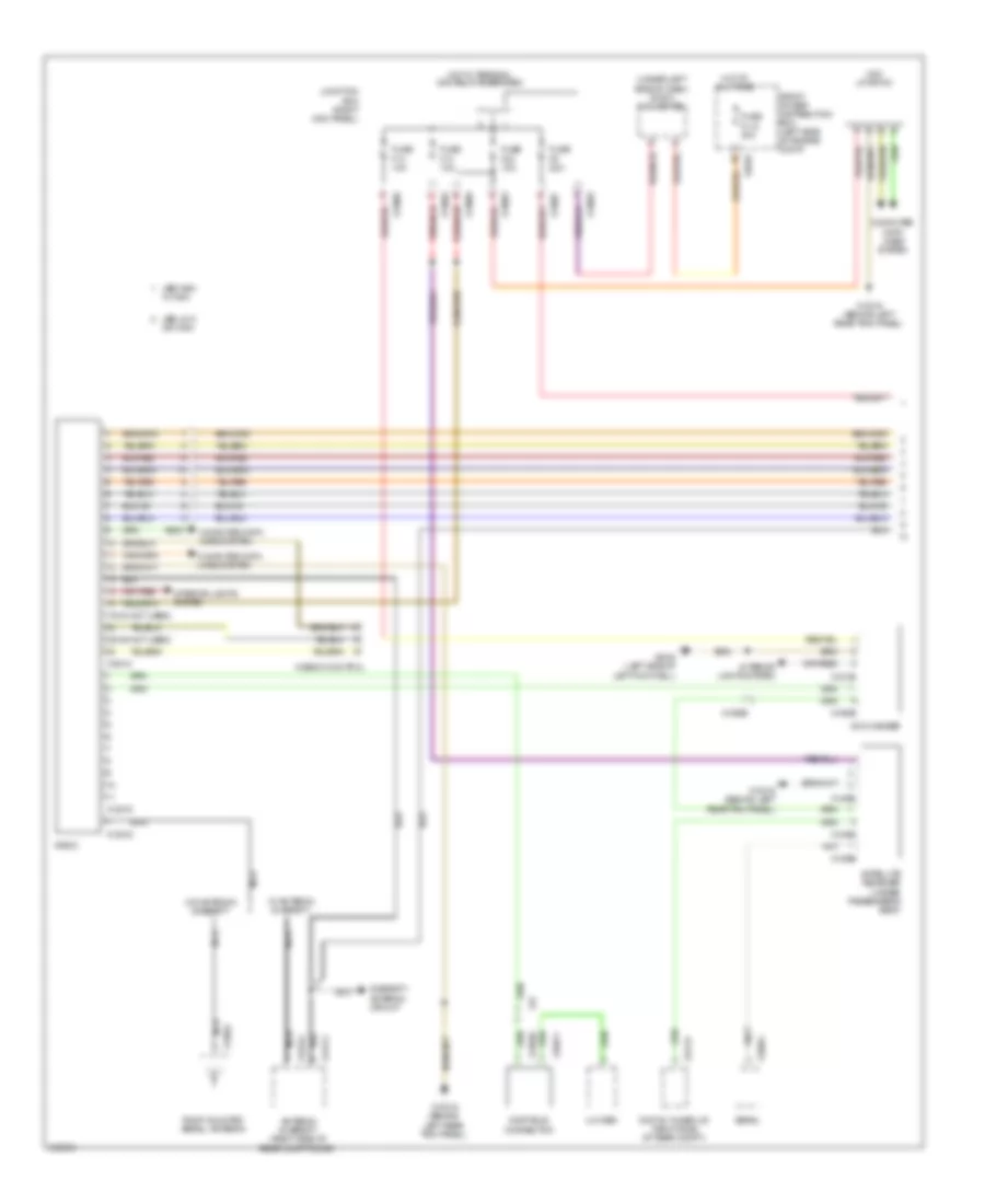 Radio Wiring Diagram, without CCC  M-ASK with Amplifier (1 of 2) for MINI Cooper 2010