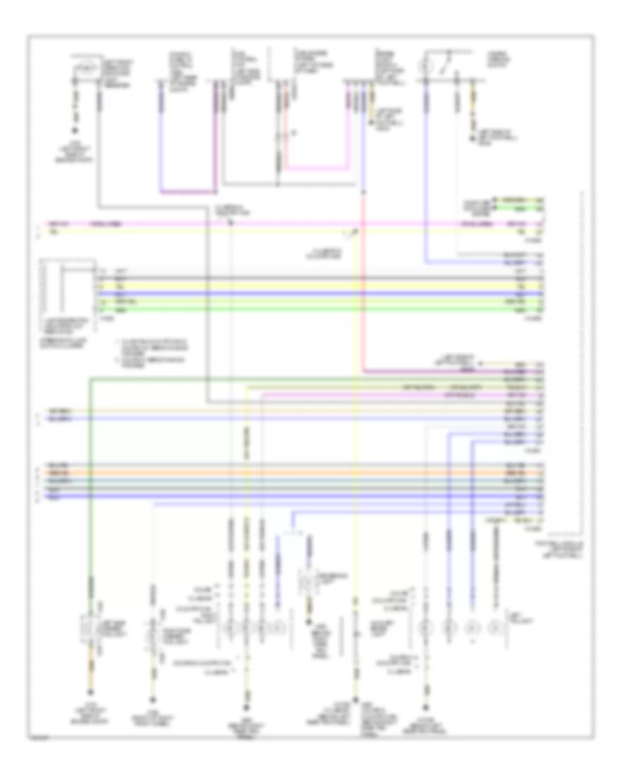 Exterior Lamps Wiring Diagram, Except Convertible (2 of 2) for MINI Cooper 2011