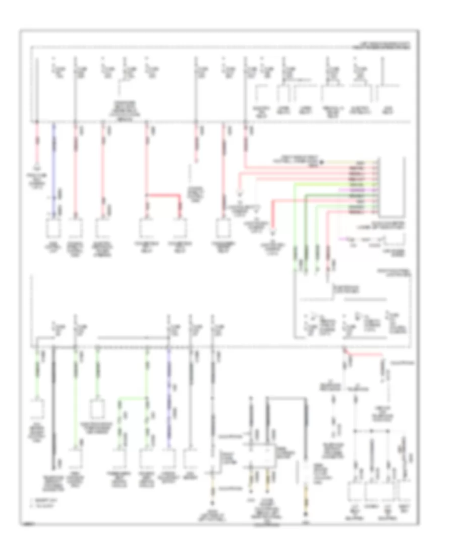 Power Distribution Wiring Diagram (2 of 3) for MINI Cooper 2011