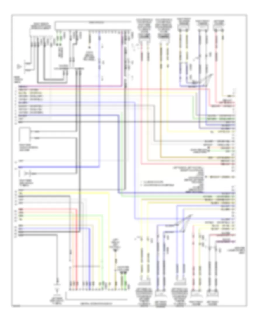 Radio Wiring Diagram, with CCC  M-ASK with Amplifier (2 of 2) for MINI Cooper 2011