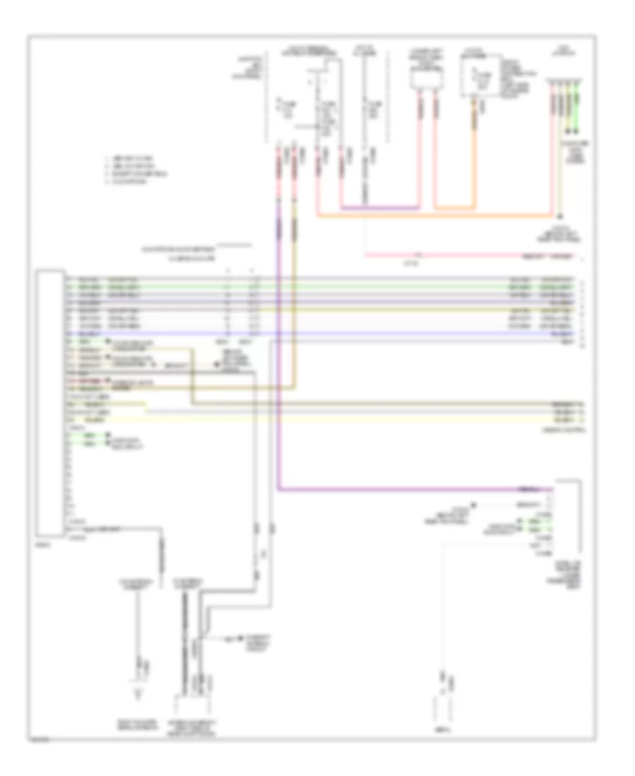 Radio Wiring Diagram, without CCC  M-ASK with Amplifier (1 of 2) for MINI Cooper 2011