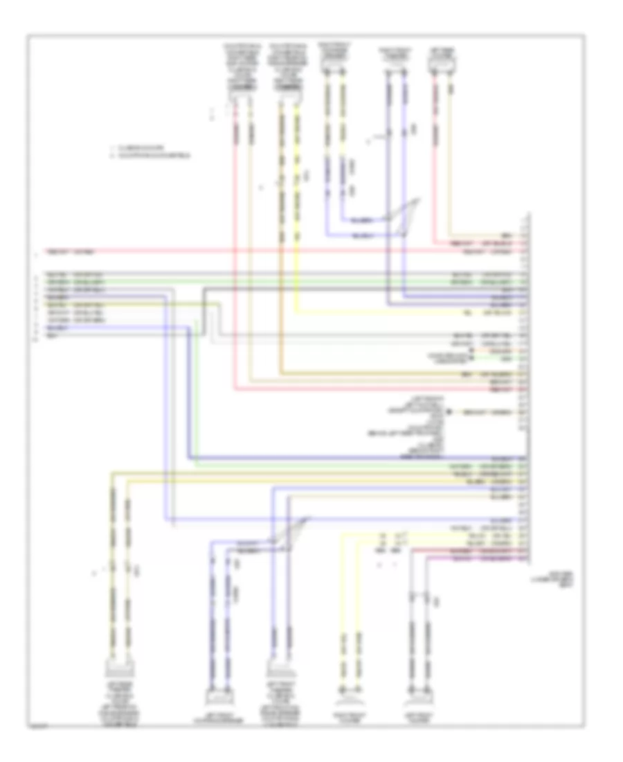 Radio Wiring Diagram, without CCC  M-ASK with Amplifier (2 of 2) for MINI Cooper 2011