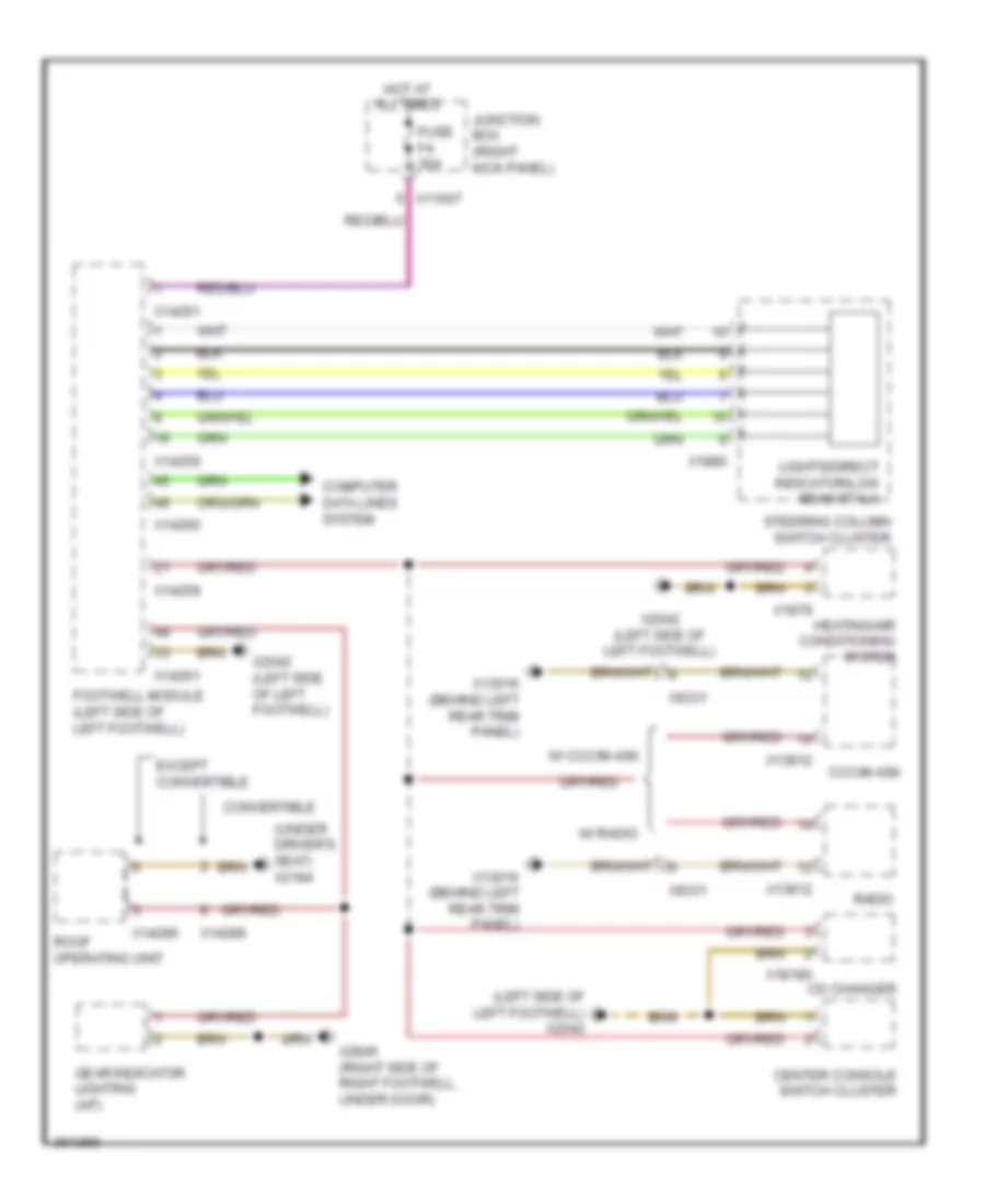 Instrument Illumination Wiring Diagram for MINI Cooper S Countryman ALL4 2011