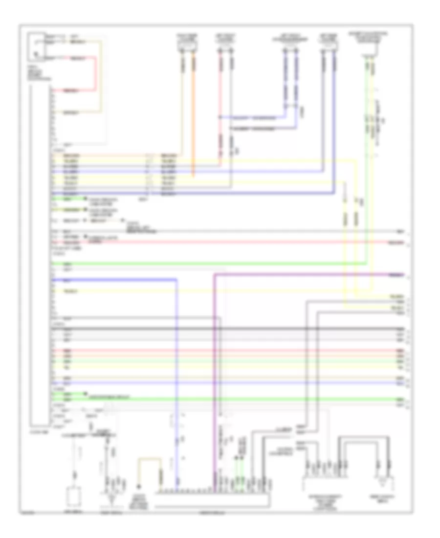 Navigation Wiring Diagram, without Amplifier (1 of 2) for MINI Cooper S Countryman ALL4 2011