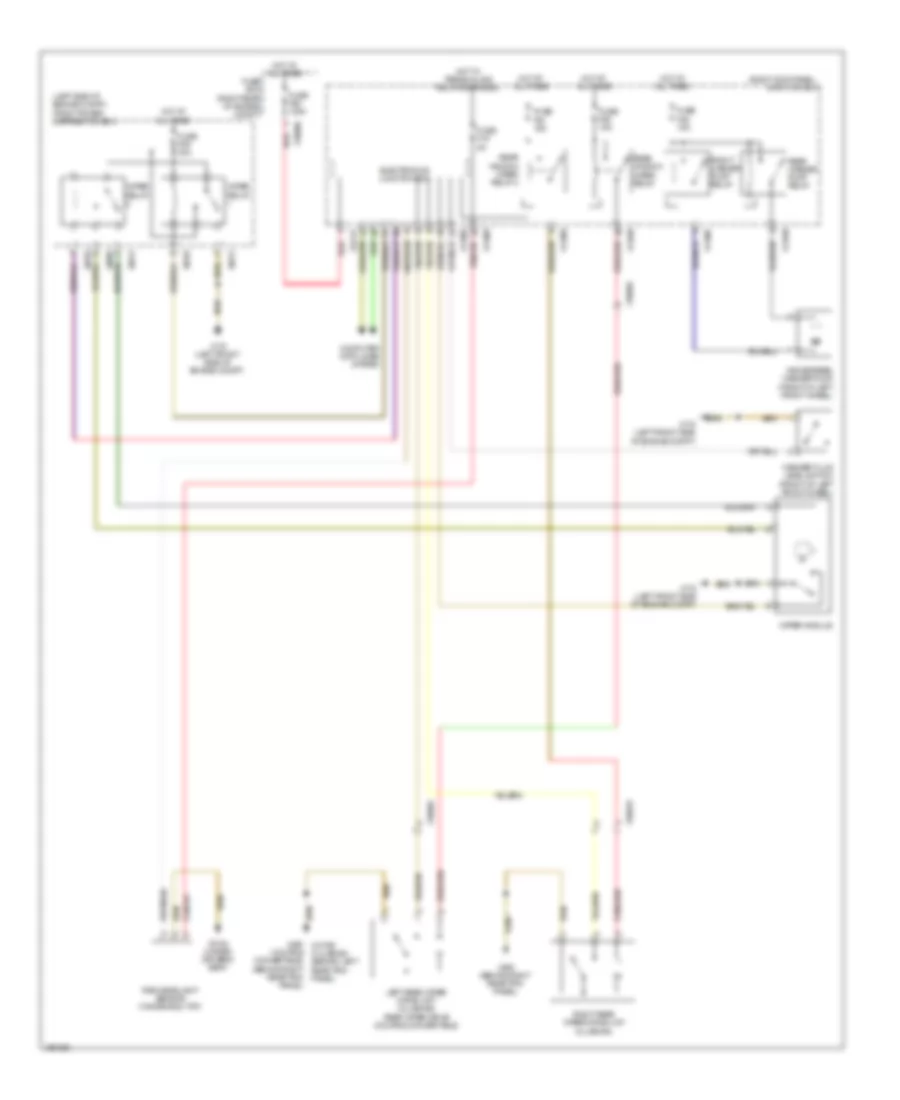 Передняя сторона и Электросхема заднего стеклоочистителя дворника и омывателя для MINI Cooper Works 2011