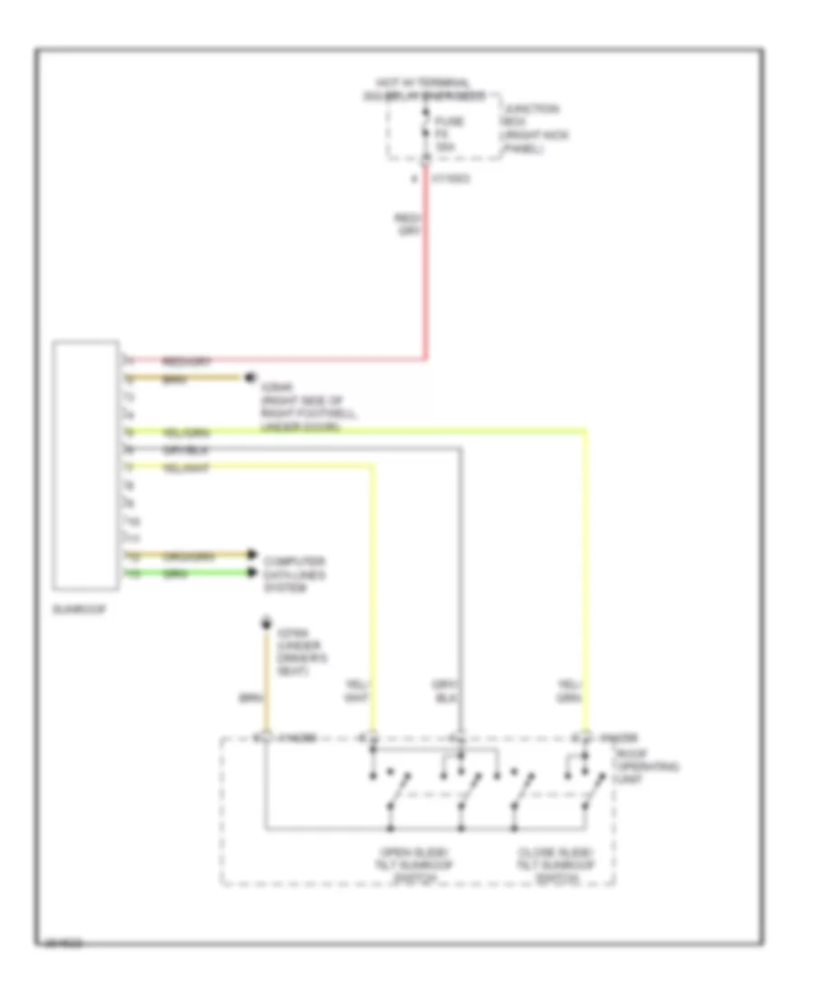 Sunroof Wiring Diagram for MINI Cooper 2012