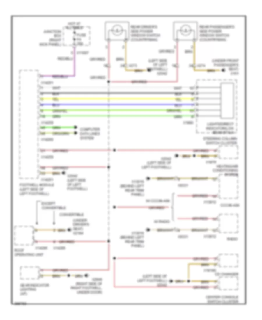 Instrument Illumination Wiring Diagram for MINI Cooper Clubman 2012