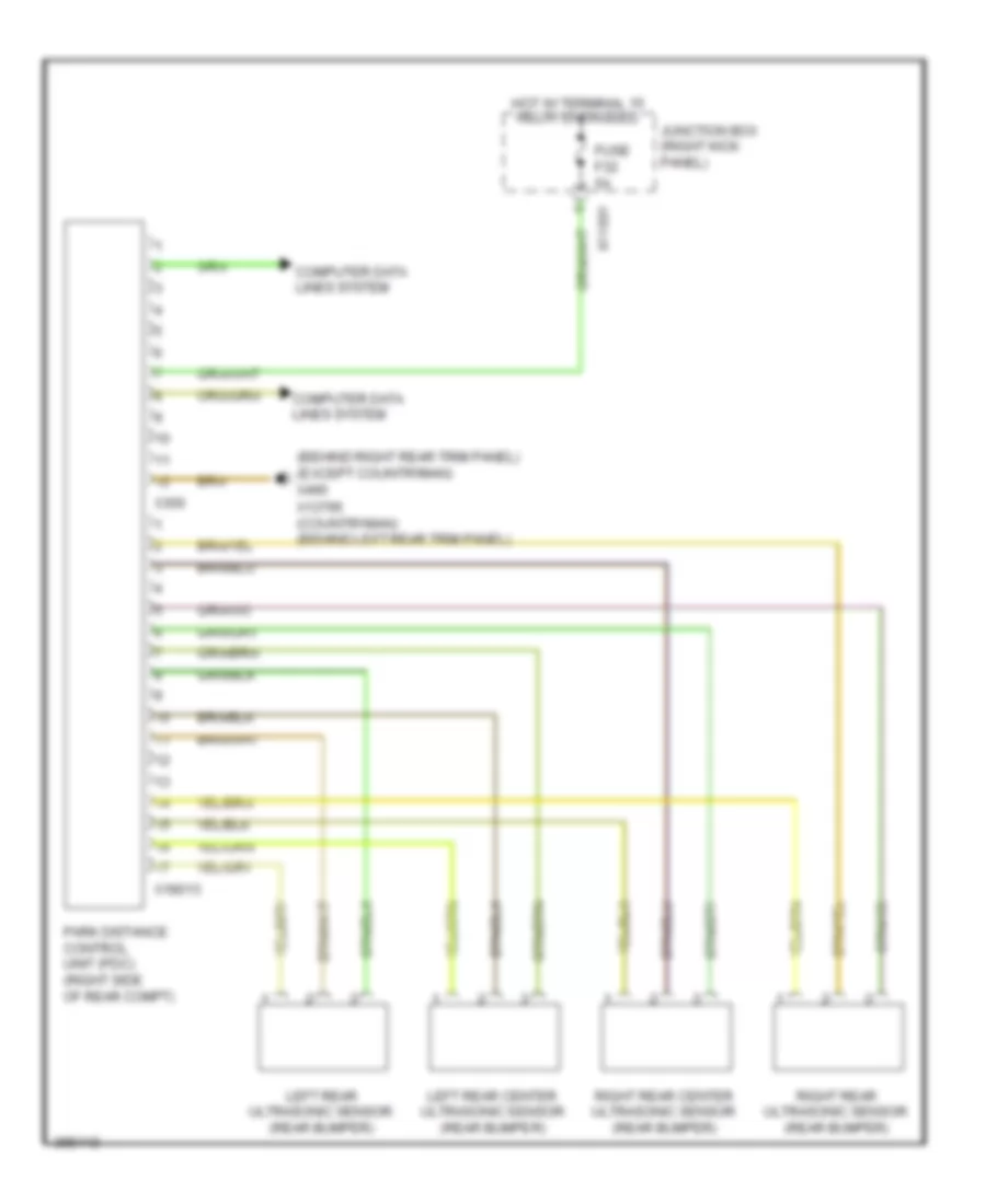 Parking Assistant Wiring Diagram for MINI Cooper Clubman 2012