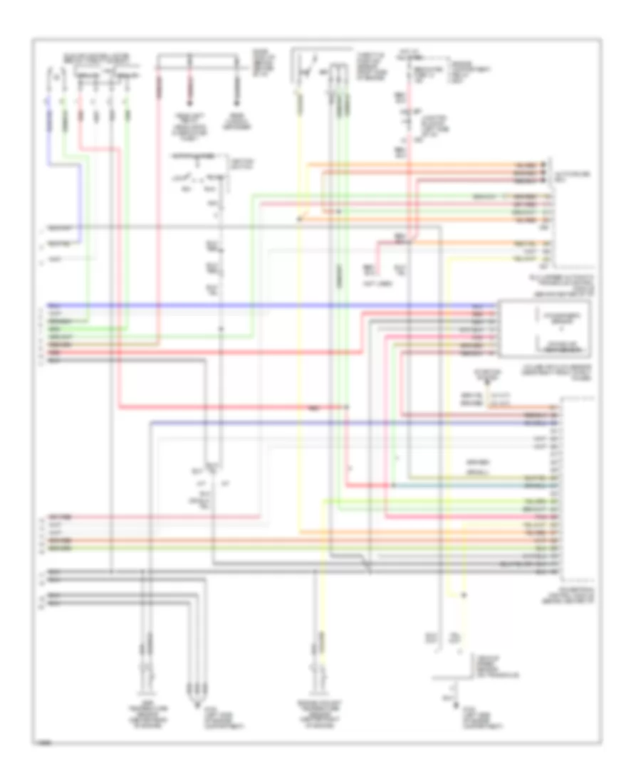 2.4L SOHC, Электросхема системы управления двигателя федеральный (2 из 2) для Mitsubishi Galant ES 1995