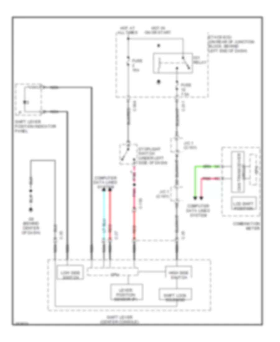 Электросхема блокировки селектора, эволюция для Mitsubishi Lancer ES 2014