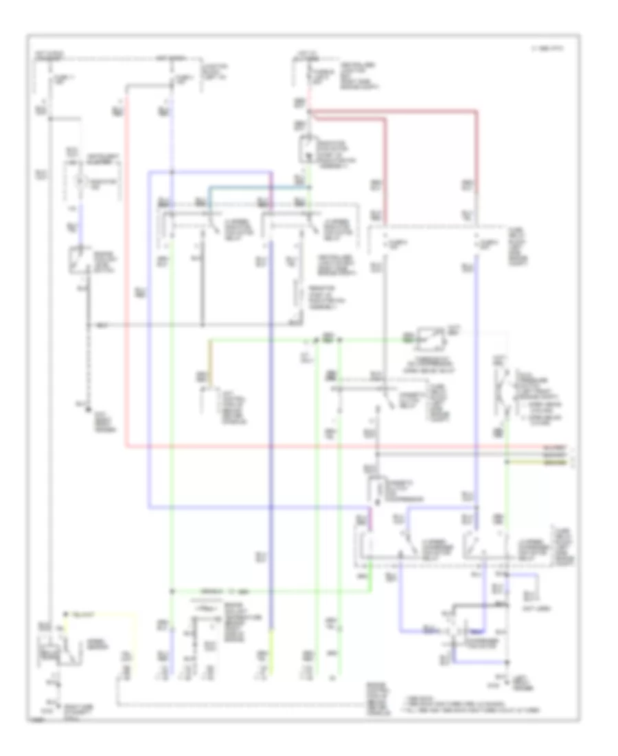 Электросхема кондиционера A/C, Ручное управление A/C (1 из 2) для Mitsubishi 3000GT VR-4 1996 3000