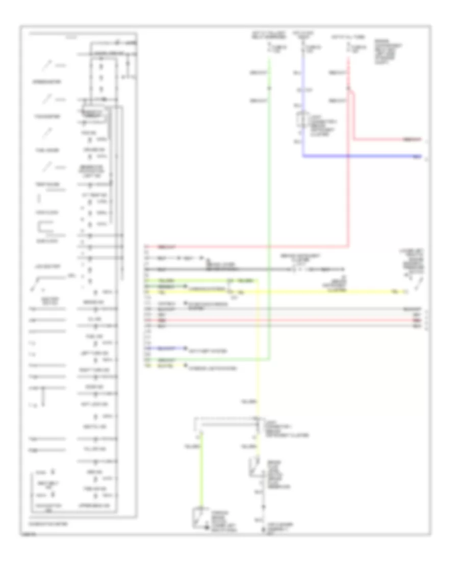 Электросхема панели приборов, С Мультисистема связи (1 из 2) для Mitsubishi Endeavor LS 2010