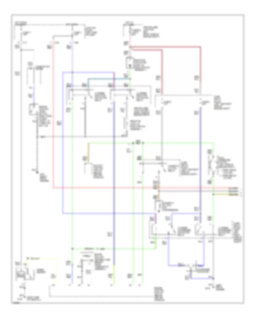 3.0L DOHC, Электросхема кондиционера (1 из 2) для Mitsubishi 3000GT 1998 3000