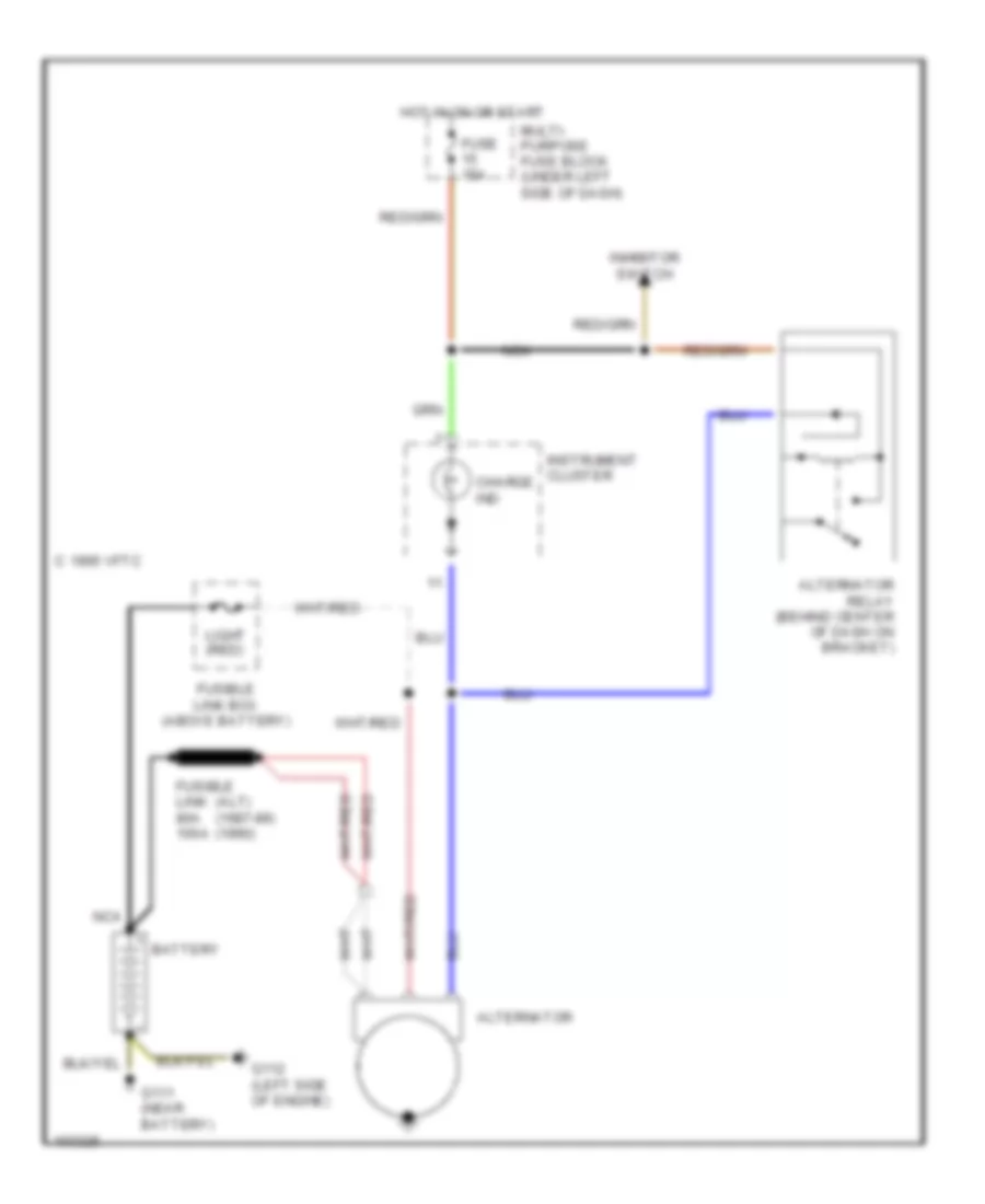 Электросхема Генератора для Mitsubishi Van LS 1990