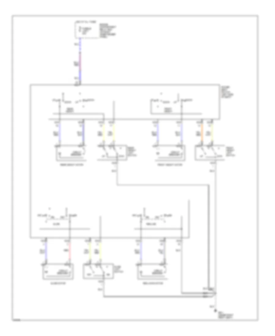Электросхема привода сидений для Mitsubishi Galant LS 1996