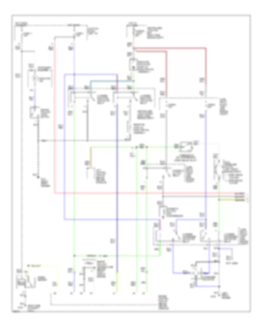 3.0L DOHC, Электросхема кондиционера (1 из 2) для Mitsubishi 3000GT SL 1997 3000