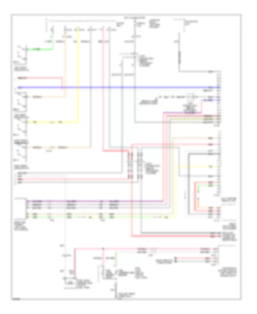 Электросхема панели приборов, С Мультисистема связи (2 из 2) для Mitsubishi Endeavor LS 2011