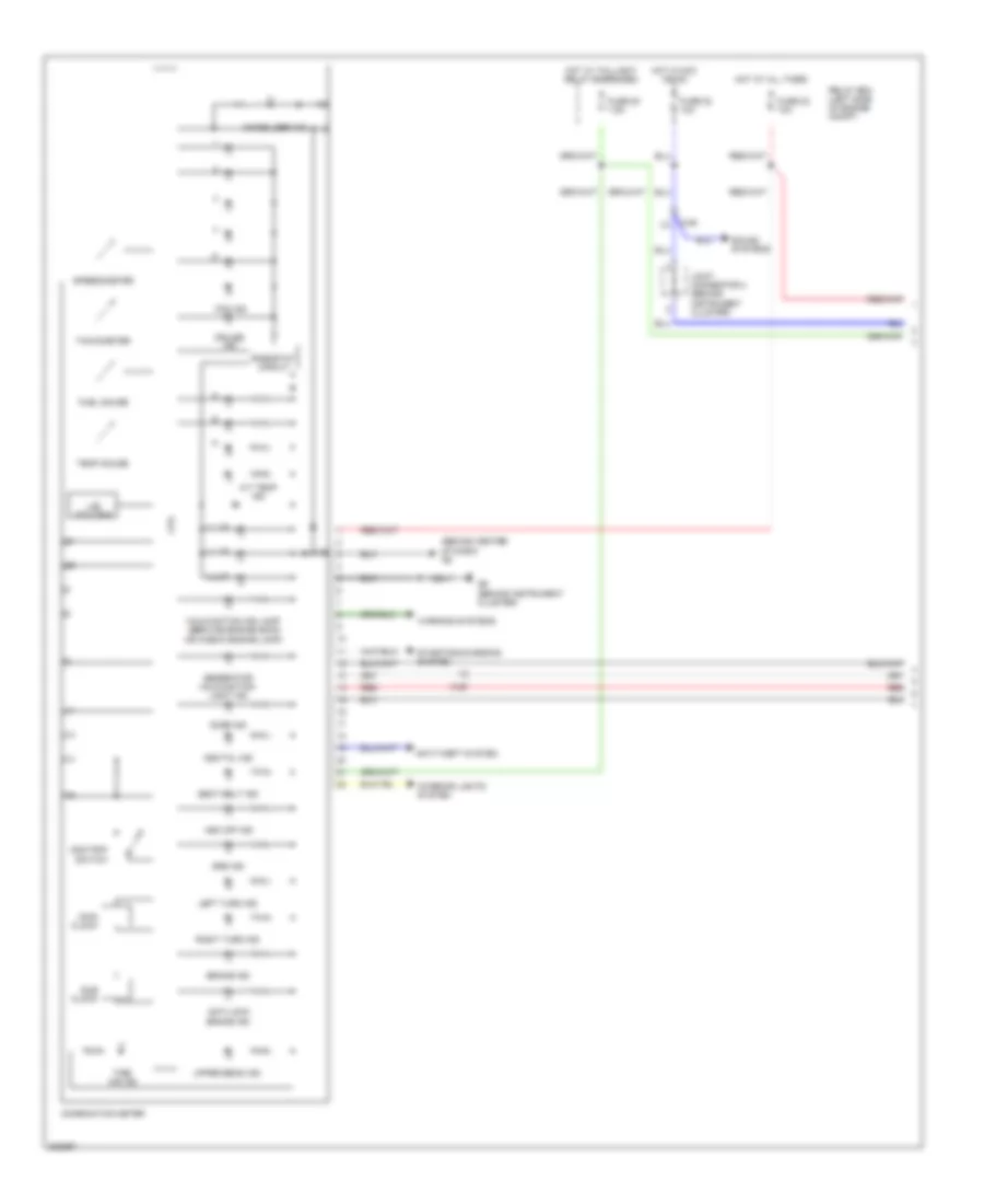 Электросхема панели приборов, без Мультисистема связи (1 из 2) для Mitsubishi Galant ES 2012