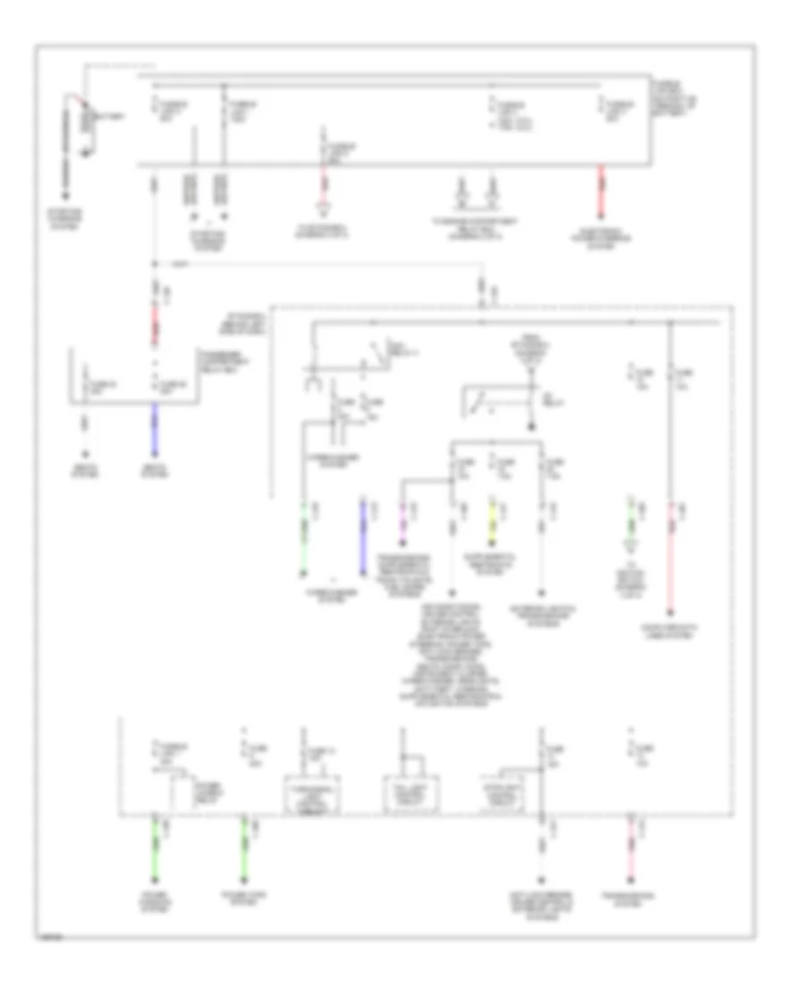 Электросхема блока предохранителей и реле (1 из 3) для Mitsubishi Outlander ES 2014