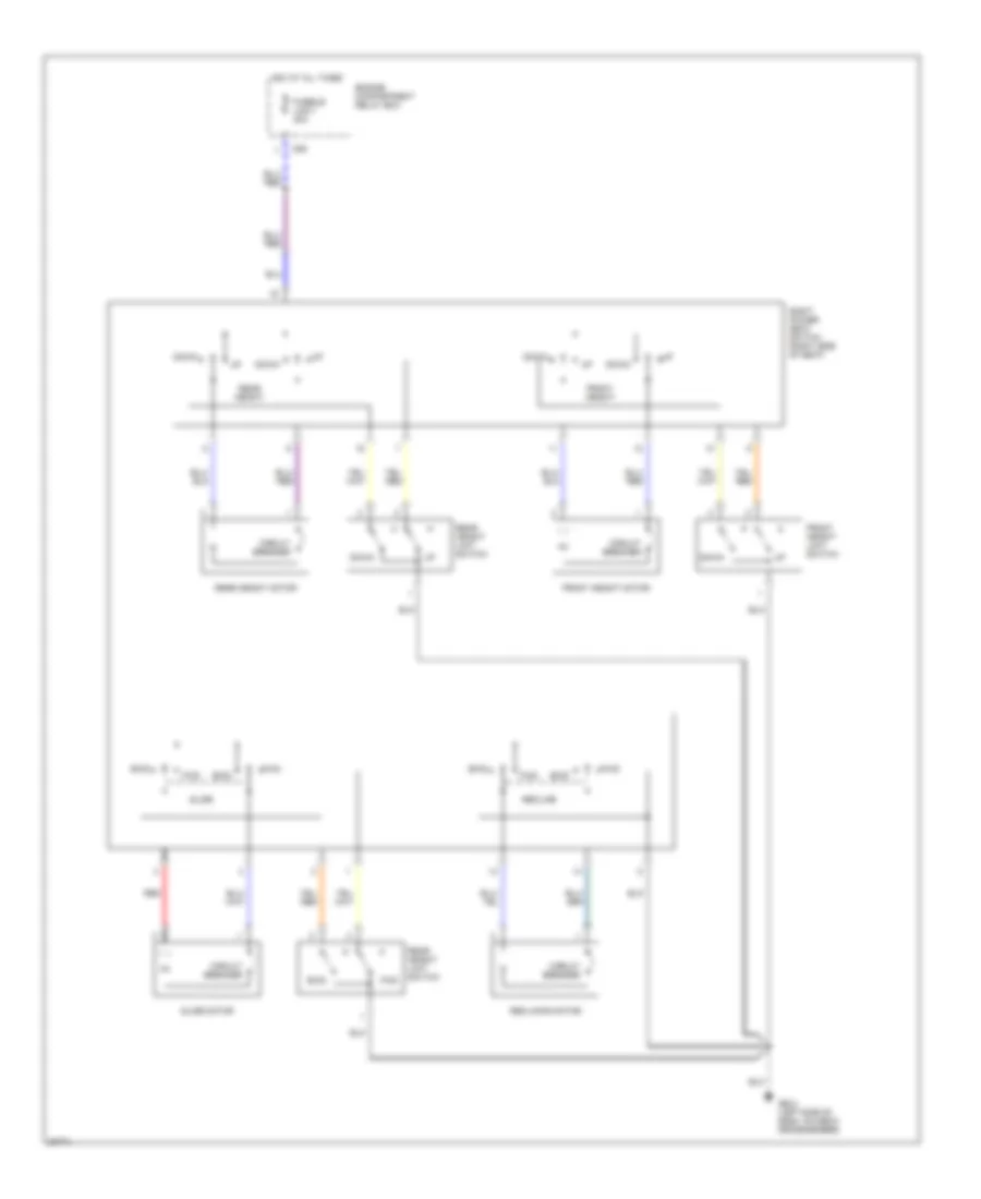 Электросхема привода пассажирского сиденья для Mitsubishi Diamante LS 1995