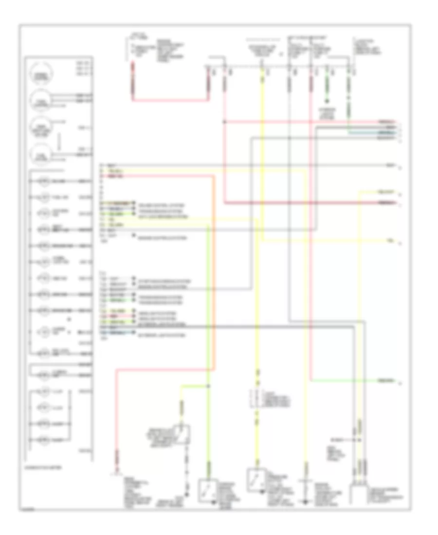 Instrument Cluster Wiring Diagram 1 of 2 for Mitsubishi Montero Sport Limited 1999