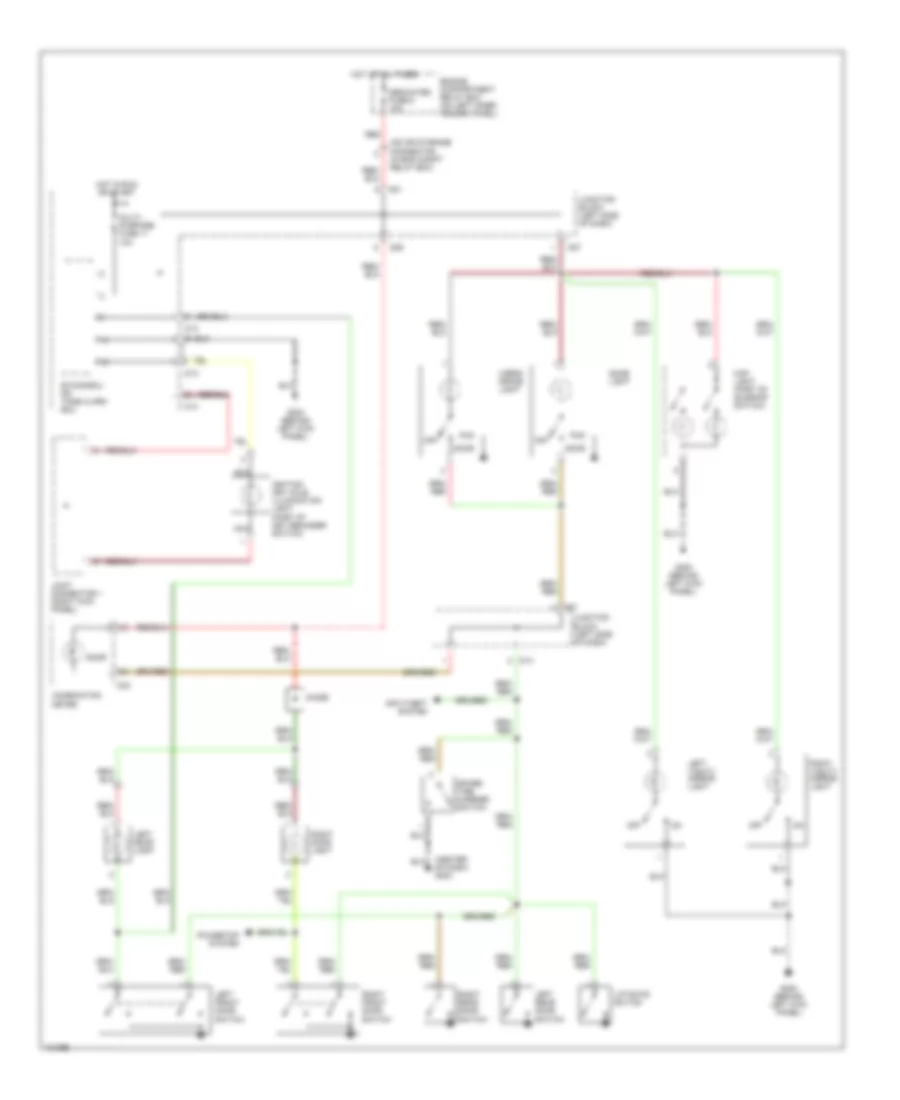 Courtesy Lamps Wiring Diagram with Sunroof for Mitsubishi Montero Sport Limited 1999