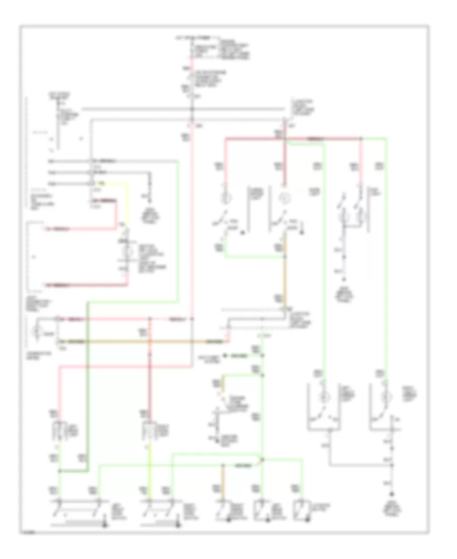 Courtesy Lamps Wiring Diagram without Sunroof for Mitsubishi Montero Sport Limited 1999