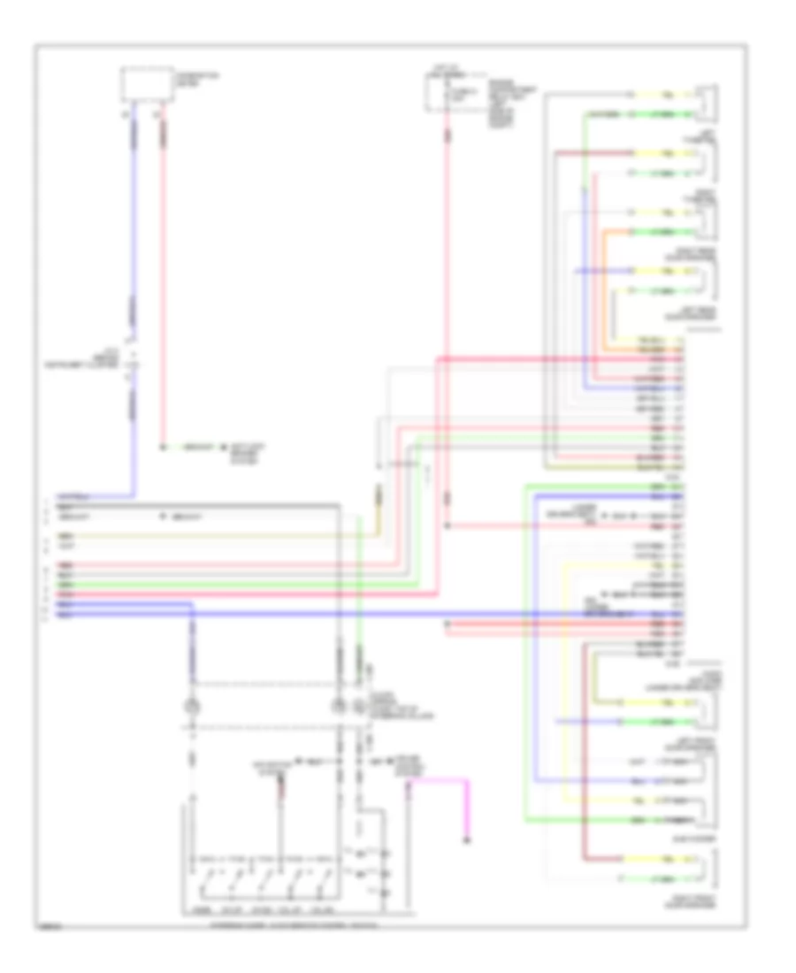 Radio Wiring Diagram, Evolution without Multi-Communication System with Amplifier (2 of 2) for Mitsubishi Lancer DE 2008