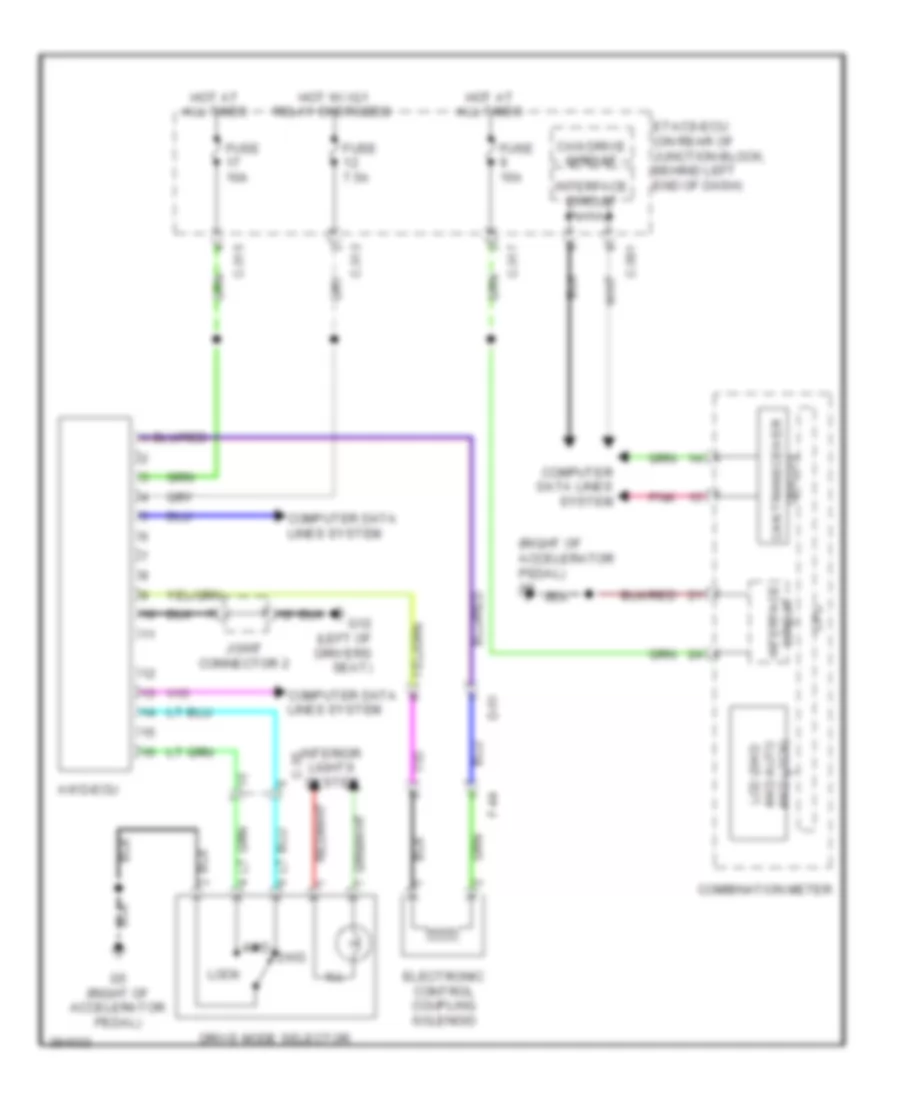 AWD Wiring Diagram for Mitsubishi Lancer Evolution GSR 2012