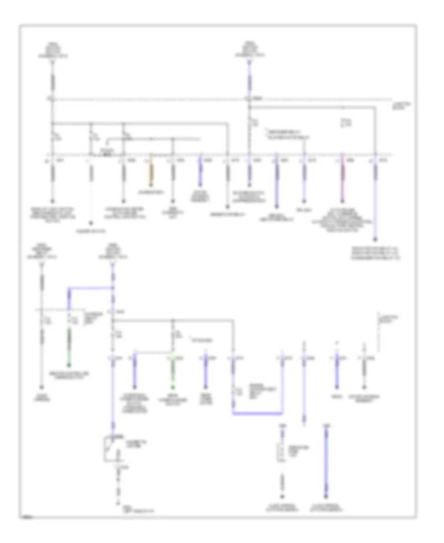 2.0L Turbo, Power Distribution Wiring Diagram (2 of 2) for Mitsubishi Eclipse GS-T 1995