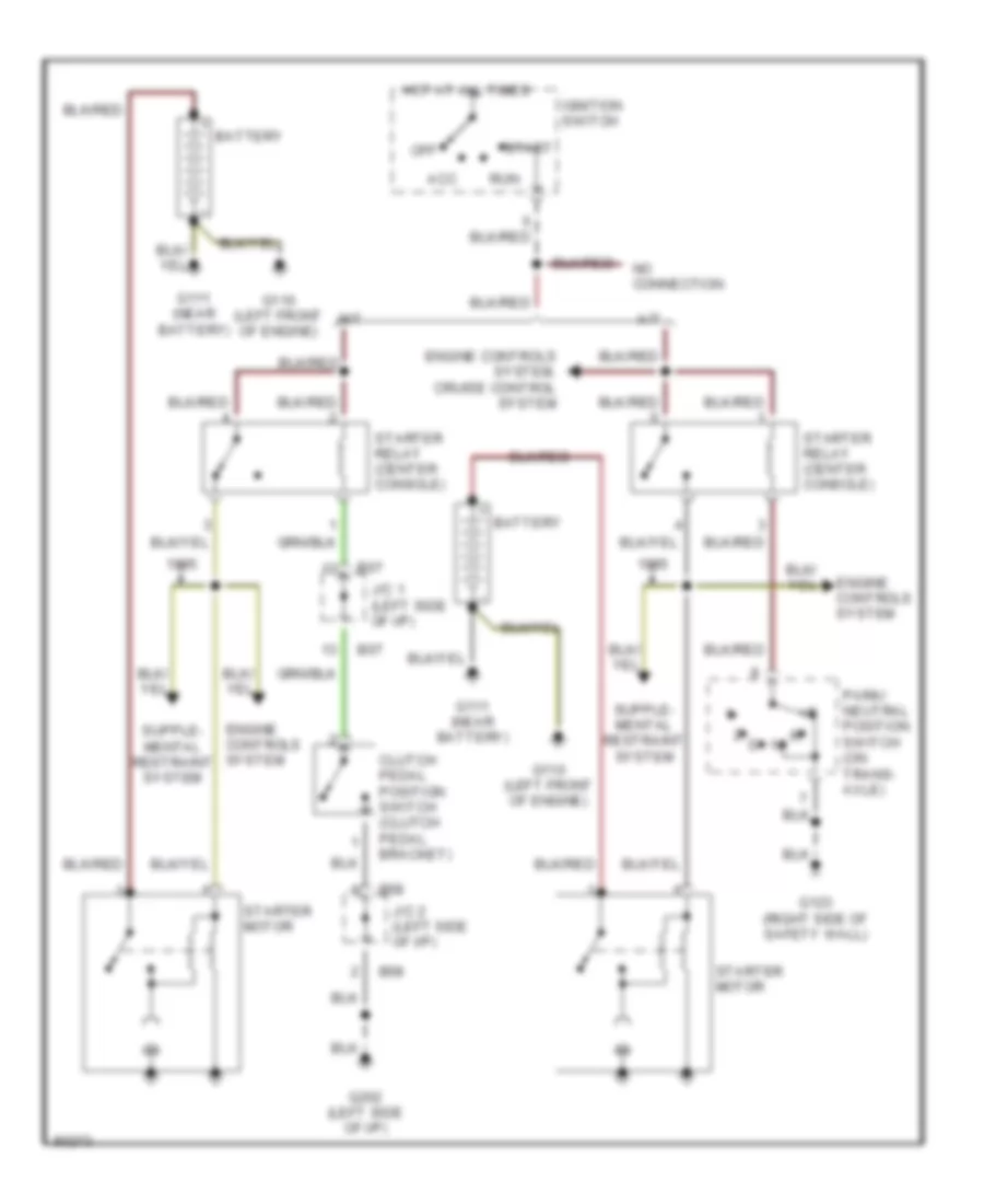 2.0L Turbo, Starting Wiring Diagram, without Anti-theft for Mitsubishi Eclipse GS-T 1995