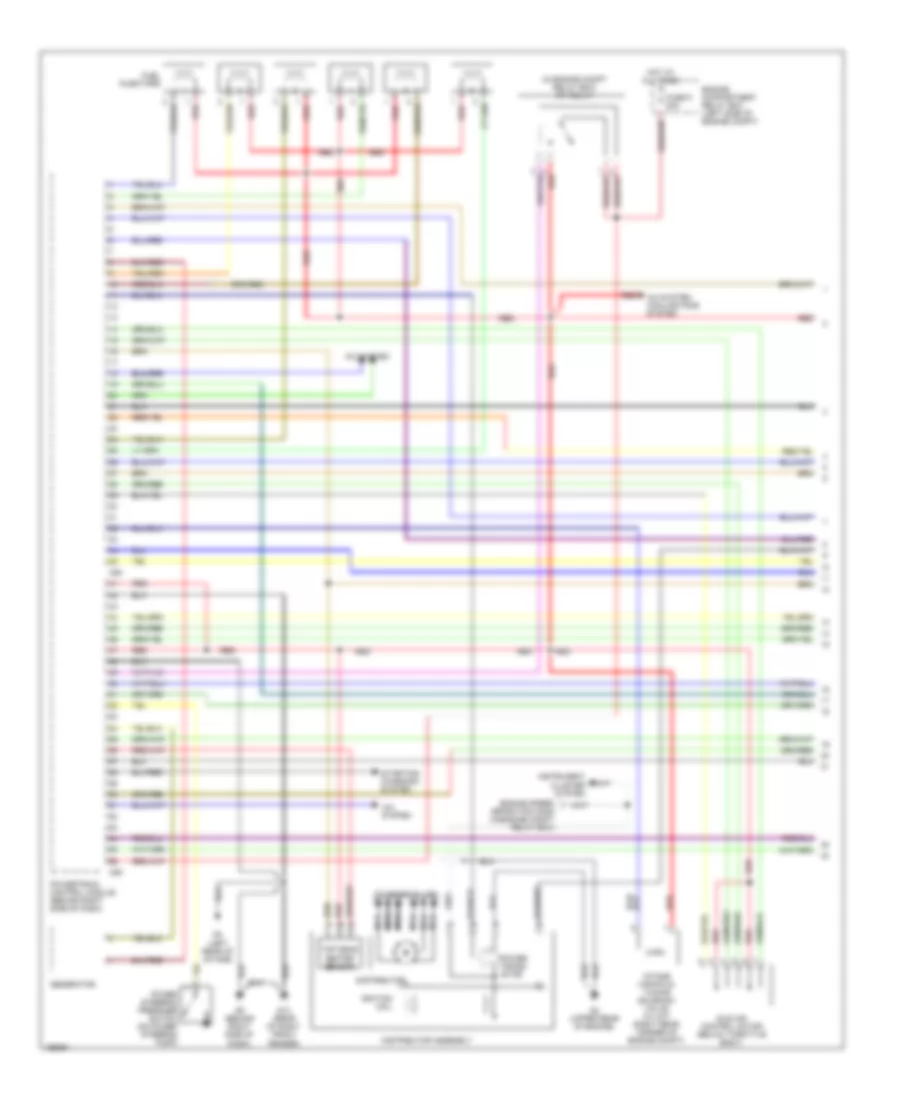 3.0L, Engine Performance Wiring Diagram, with AT (1 of 4) for Mitsubishi Eclipse GS 2004
