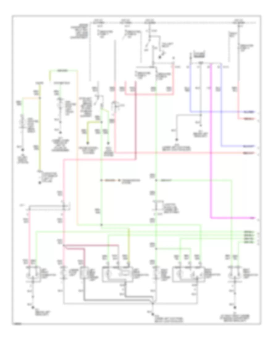 Exterior Lamps Wiring Diagram (1 of 2) for Mitsubishi Eclipse GS 2004