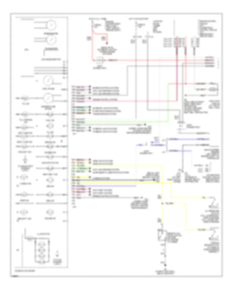 Instrument Cluster Wiring Diagram 1 of 2 for Mitsubishi Eclipse GS 2004