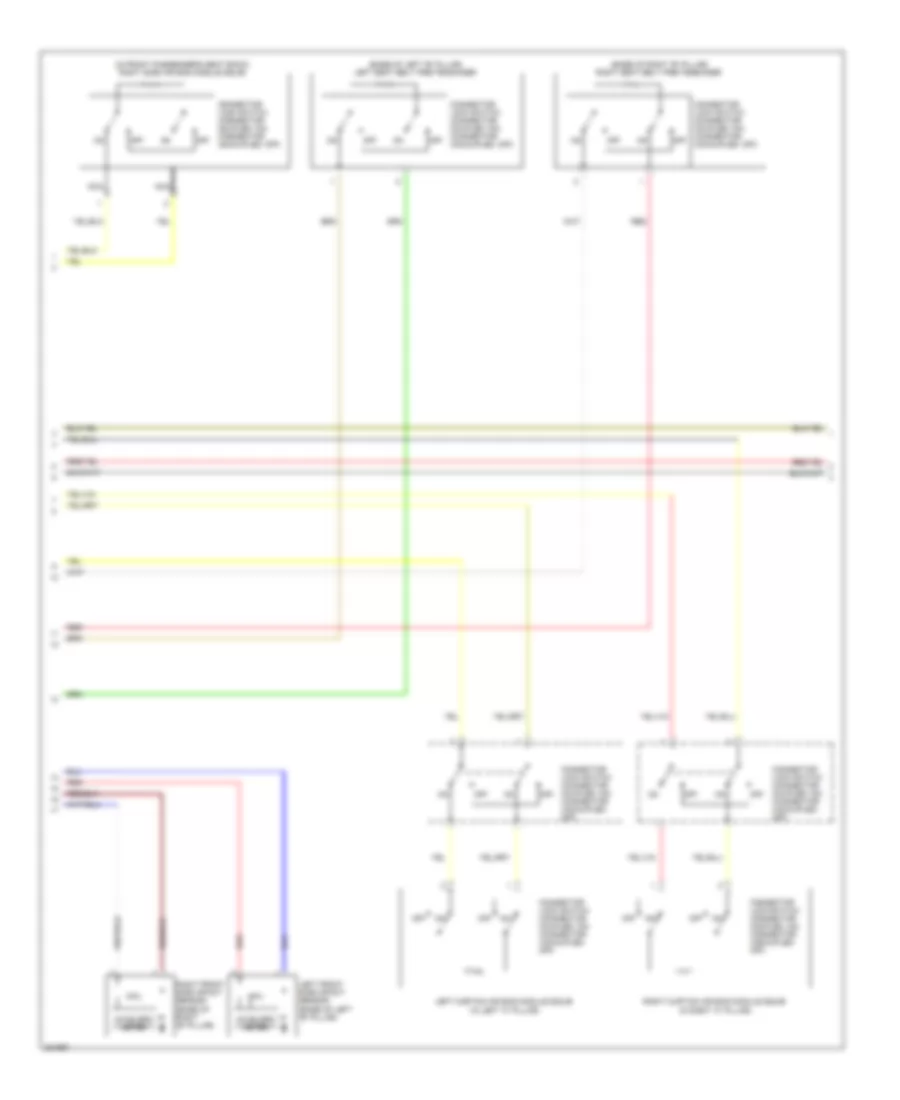 Supplemental Restraints Wiring Diagram, Except Evolution (2 of 4) for Mitsubishi Lancer Evolution MR 2012