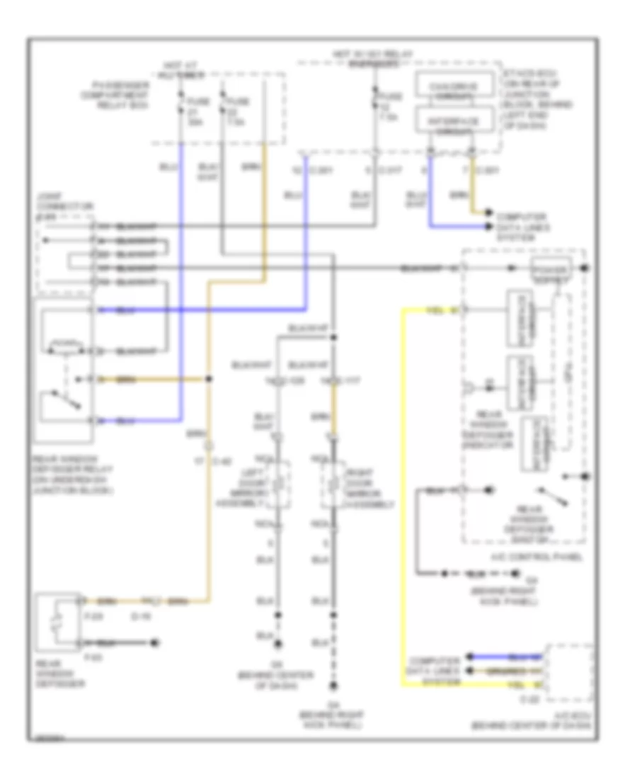 Defoggers Wiring Diagram Evolution for Mitsubishi Lancer Evolution MR 2012
